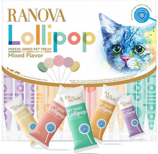 Ranova Lollipop Freeze-Dried Cat Treat – Mixed Flavor Healthy Pet Snack