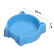 Cute Cat Face Feeding Bowl – Anti-Slip Pet Food & Water Bowl (Multi Colors)