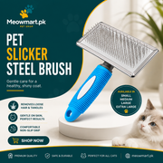 Pet Slicker Brush for Cats – Steel Pin Grooming Brush with Non-Slip Handle (Small/Medium/Large/XL)