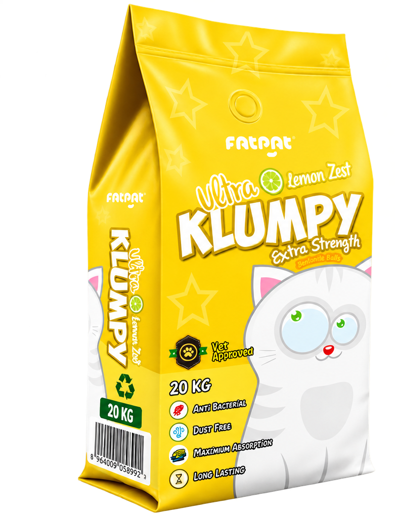 Ultra Klumpy Lemon Scent Cat Litter 20kg – Fresh Lemon Cat Litter