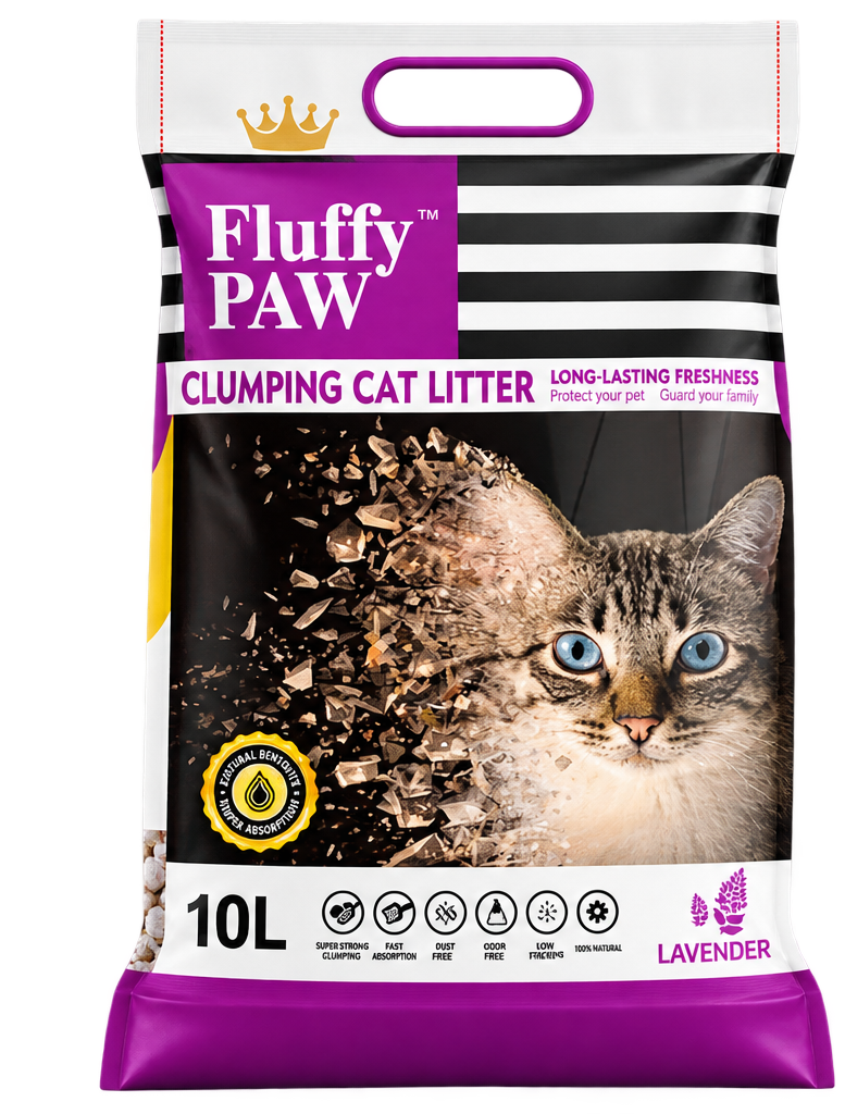Fluffy Paw Lavender Scented Cat Litter 10L