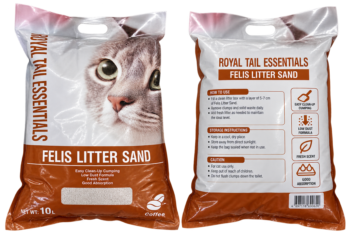 Royal Tail Essentials Felis Cat Litter Sand – Coffee Scent, 10L