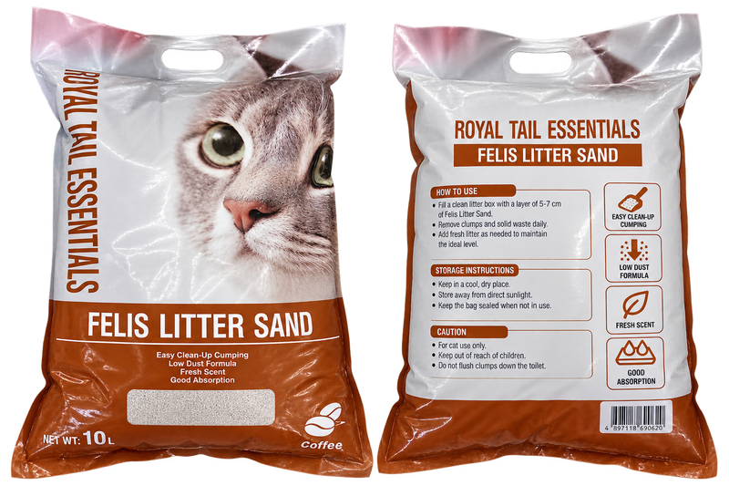 Royal Tail Essentials Felis Cat Litter Sand – Coffee Scent, 10L