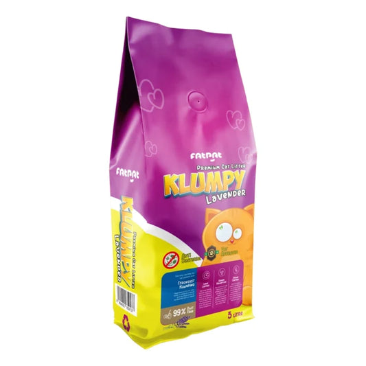 Super Klumpy Lavender Premium Clumping Cat Litter 5L/16L – Strong Odor Control & 99% Dust Free