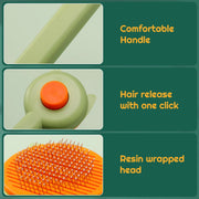 Self-Cleaning Cat Grooming Brush – Easy Hair Removal & Shedding Control