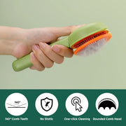 Self-Cleaning Cat Grooming Brush – Easy Hair Removal & Shedding Control