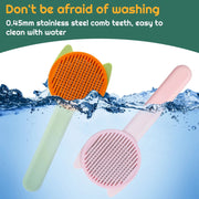 Self-Cleaning Cat Grooming Brush – Easy Hair Removal & Shedding Control