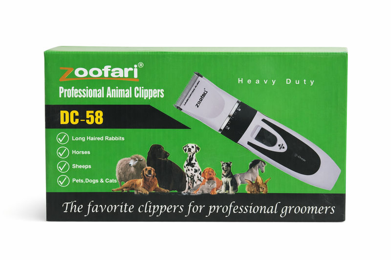 Zoofari DC-58 Professional Animal Clippers | Dog & Cat Grooming Hair Trimmer Machine